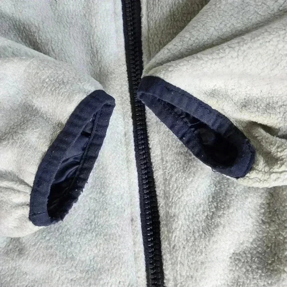 OshKosh reversible blue grey Camo fleece fall winter jacket boys size 8 - Picture 8 of 8